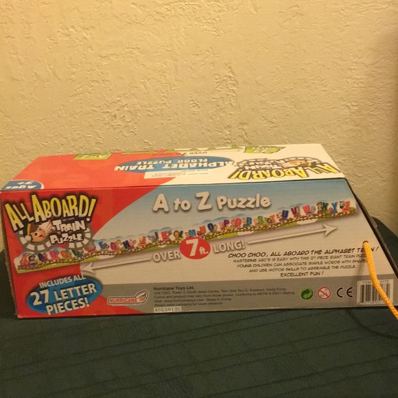 Alphabet Train Floor Puzzle 7 Feet Long NEW in BOX 27 Big easy Grasp Pieces Fun - Picture 2 of 4